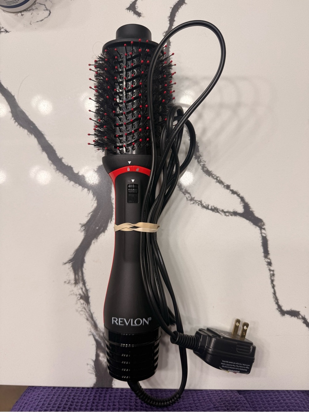 Revlon Black and Red Hot Air Round Brush Styler (Matte Finish)
